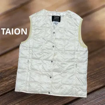 TAION 여성용 M 경량 이너 다운 베스트 아이보리