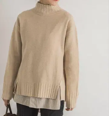 URBAN RESEARCH 캐시미어 혼방 강축 니트 풀오버 새상품급