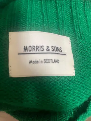 MORRIS & SONS 모 100% 영국제 울 니트 그린