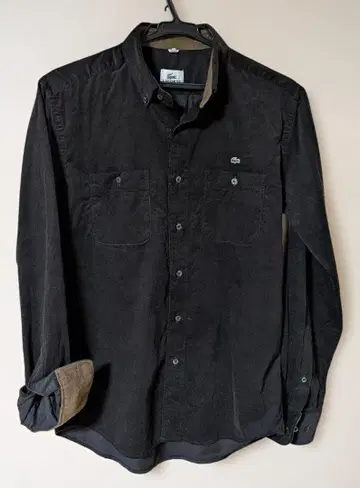 라코스테 LACOSTE 코듀로이 긴팔 셔츠 브라운 사이즈 2