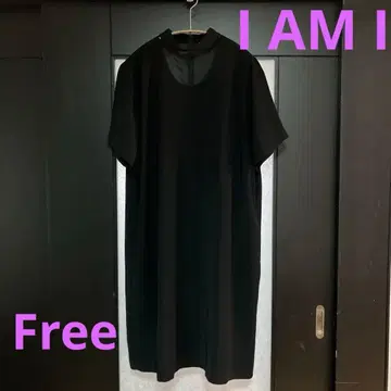 I AM I 초커풍 조젯 원피스 결혼식 포멀 블랙 M