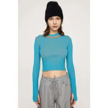 SLY SEAM COLOR CROP RIB TOP