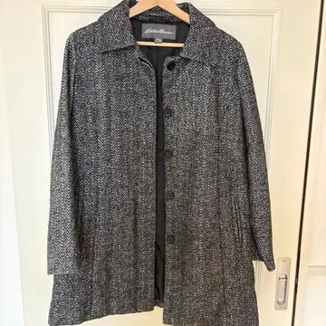 Eddie Bauer 헤링본 롱 코트 PM