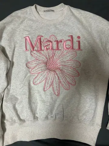Mardi 꽃무늬 맨투맨 그레이