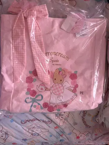 아오키 미사코 산리오 콜라보 마론 크림 토트백