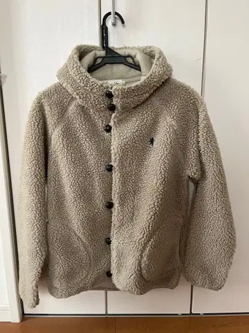 Gymplehx 후드 부착 보아 자켓 베이지