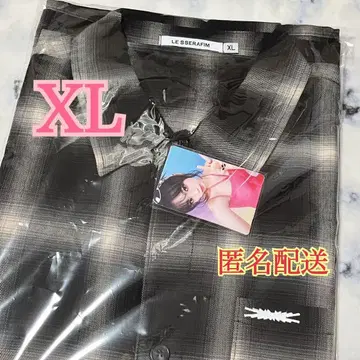2 Le Sserafim HOT IN JAPAN 체크 셔츠 XL