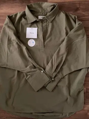 Elura 올리브 새상품 긴팔 셔츠 다림질 불필요 스키퍼 SH L 사이즈