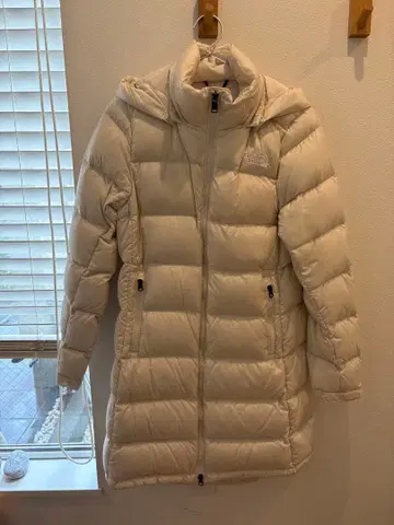 THE NORTH FACE 화이트 롱 다운 자켓 S