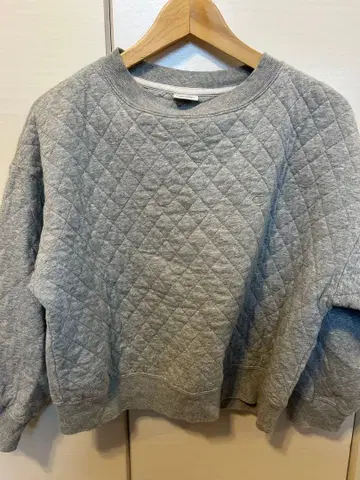 Champion 퀼팅 맨투맨 여성용 M 그레이