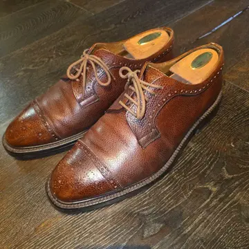 폴스미스 가죽 드레스 슈즈 스트레이트 팁 외날개 브라운