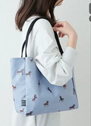 russet 그레이쉬 블루 말 패턴 토트백 FREE