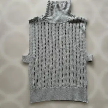 미즈이로 인드 터틀넥 니트 베스트