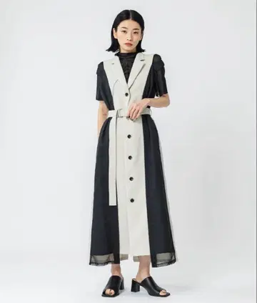 UNITED TOKYO 원피스 믹스처 시어 베스트 원피스