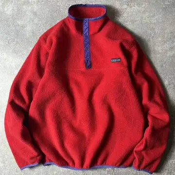 레어 80s patagonia 신틸라 스냅 T 플리스 빨간색 USA제