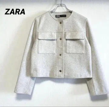 자라 ZARA 노카라 자켓 숏 기장 S