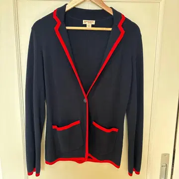 Brooks Brothers 네이비 레드 가디건 XS