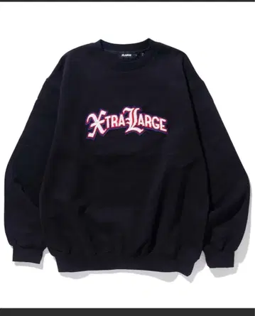 XTRA LARGE 블랙 크루넥 맨투맨 L