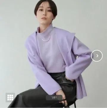 INDIVI [울/컬러 코트] 후디드 리버 코트