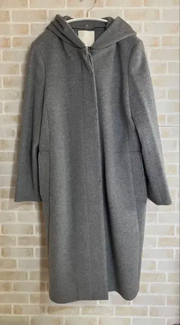 자유구 롱 코트 양모 캐시미어 혼방 빅 사이즈 44