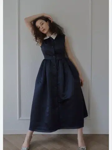 [ ELLIE ] 새틴 롱베스트 원피스