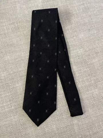 Ressis Pacelstra 기하학 패턴 넥타이 블랙