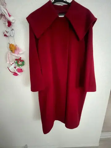 잉게보그 울 플란넬 코트 빨간색