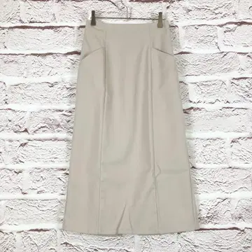 r403 나노 유니버스 베이지 타이트 스커트 슬릿 38