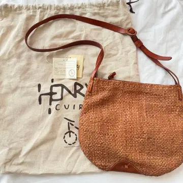 HENRY CUIR (앙리 퀴르) 가죽 뜨개질 숄더백