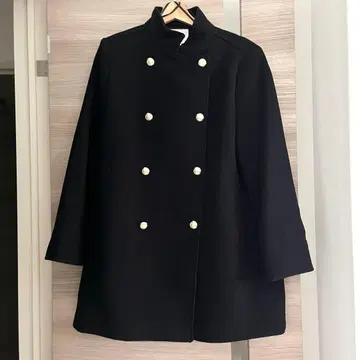 H&M 스탠드 카라 울 라이크 코트