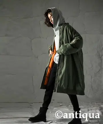 안티카 인기 완판템 택 포함 새상품 MA-1 롱 코트 카키