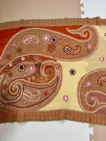 flower 페이즐리 무늬 자수 스톨