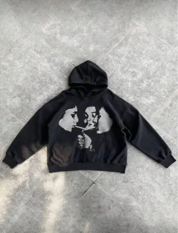 [ 새상품 ] 후드티 후디 프린트 스트릿 y2k 그런지 블랙
