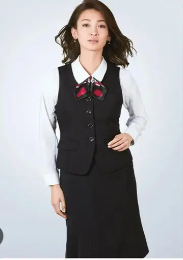 새상품급 사무복 상하의 세트 enjoy 유니폼 베스트 스커트