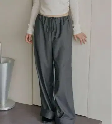 GIUNON 2way 폴디드 스트라이프 팬츠