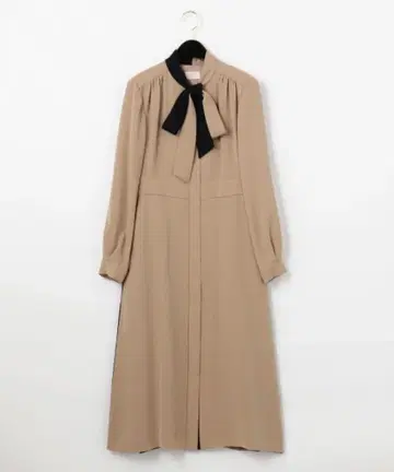 그레이스 콘티넨탈 바이컬러 보타이 원피스