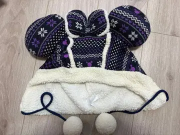 노르딕 무늬 디즈니 팬캡 보라색 디즈니랜드 디즈니씨