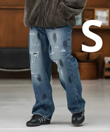 캄비오 릴랙스 스트레이트 데님 팬츠 S 사이즈 미사용 새상품