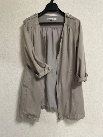 UNLERISH 노카라 자켓 베이지