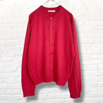 GALERIE VIE 실크와 캐시미어 크루넥 가디건 핑크 S