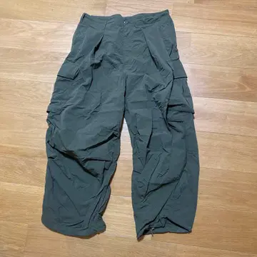 BEAMS 와이드 팬츠 L 사이즈 올리브