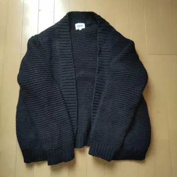 Morris & Sons 로 게이지 니트 가디건 네이비 울