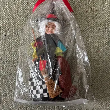베파나 이탈리아산 마녀 인형 빗자루 포함 약 23cm