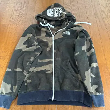 THE NORTH FACE 카모 패턴 플리스 후드티