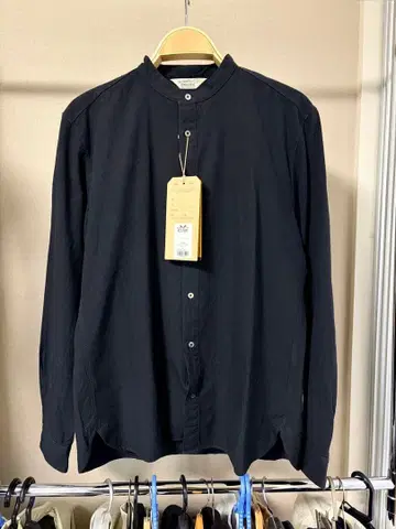 ORGUEIL 밴드 카라 셔츠 블랙 40