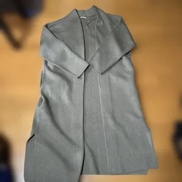 GU 차콜 그레이 롱 코트