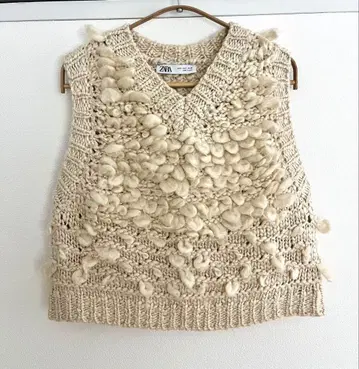 ZARA 구조 니트 베스트 스웨터 S