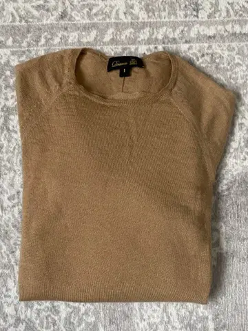 드로어 캐시미어 실크 니트 카멜 베이지