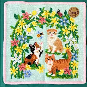 페이러 코스메 키친 기념일 키튼 손수건 고양이