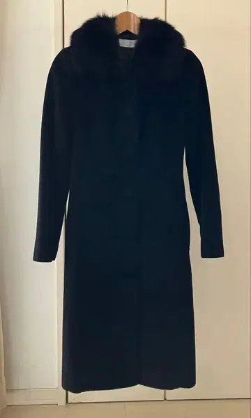 any SiS 새상품급 블랙 퍼 롱 코트 M